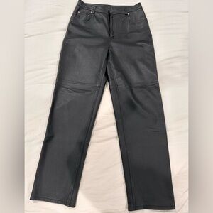 Newport News- Genuine Leather Pants Black